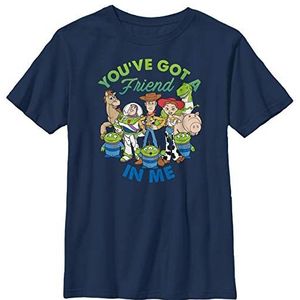 Fifth Sun Toy Story Vriend in Me Scene T-shirt voor jongens, Donkerblauw, XS