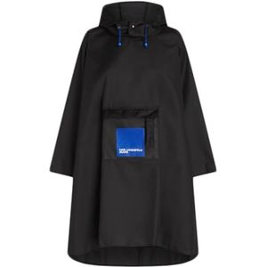 Karl Lagerfeld Jeans, Heren, Logo Poncho,Zwart, One size