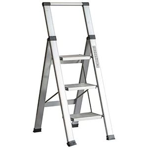 Homelux 710026 Domestica-ladder, plat, aluminium, 3 treden