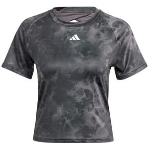 adidas Dames Train Essentials AOP Flower Tie-Dye Tee, Grey Five/Carbon, S