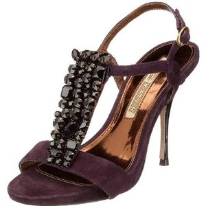 Buffalo London 16619-519 KID SUEDE BLACK323 106996 Damessandalen/mode-sandalen, Violet Purpura09, 39 EU