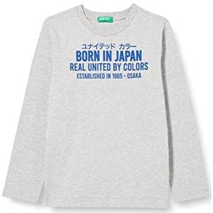 United Colors of Benetton Lang shirt voor kinderen en jongeren, grijs 501, 170 cm