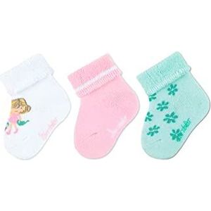 Sterntaler Uniseks kinderen baby 3 meisjes sokken, wit, normaal, wit