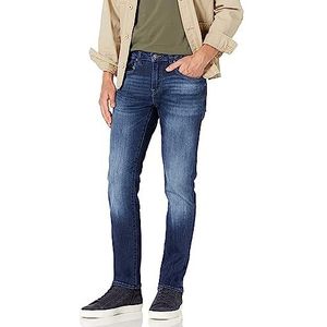 Buffalo David Bitton Heren Ash Slim Denim Jeans, Geslepen en vervaagd indigo, 30W / 30L