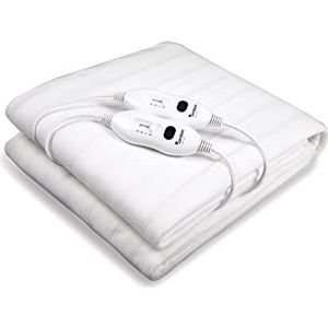 WeGeek Jordan JPTE-2XC Elektrische deken, overtrek van stof, 3 instelbare temperaturen, 160 x 140 cm