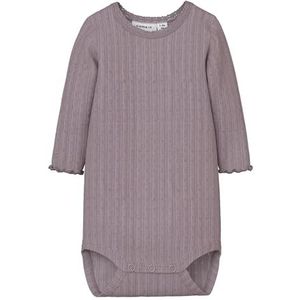 NAME IT Nbfwossa Wool/Silk Rib Ls Body, lila, 62 cm