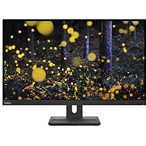 Lenovo ThinkVision E27q-20 27 inch 2K QHD Business Monitor met Eyesafe (IPS, 60Hz, 4ms, HDMI, DP, luidspreker) - Tilt/Swivel/Lift/Pivot Stand