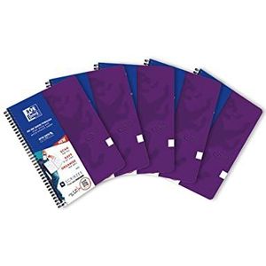 Touch Notepad A4+ glanzende soft touch cover dubbele spiraal 180 pagina's, 5 stuks
