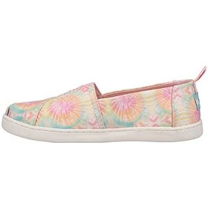 TOMS Meisje Alpargata Print Loafer Flat, Roze Tie Dye, 36 EU