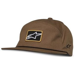 Alpinestars Port Hat Honkbalpet voor heren, snapback-pet, verstelbaar met vizier, sportmuts, bruin, eenheidsmaat, Bruin, Eén maat