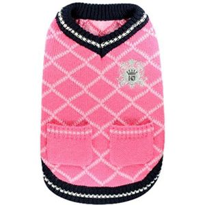 Hip Doggie Royal Crest Sweater Vest, L, roze