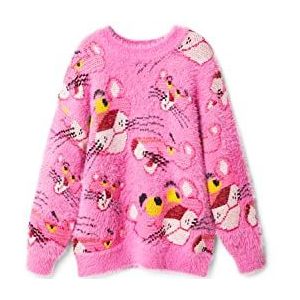 Desigual Girl's JERS_PINK Panther 3056 TUROSA Pullover Sweater, Rood, S