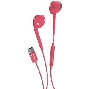 Music Hero USB-C-aansluiting, USB-C-manchet, geïntegreerde microfoon, microfoons, semi-in-ear, roze