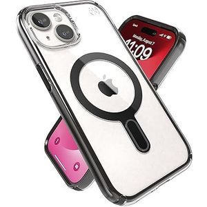 Speck Transparant iPhone 15 hoesje - ClickLock antislip interlock, gebouwd voor MagSafe, valbescherming - voor iPhone 15, iPhone 14 en iPhone 13 - Anti-vergeling 6,1 inch telefoonhoesje - Presidio