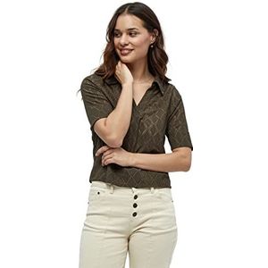 Desires Amuse 2/4 mouw kanten polotop | groene dames tops | lente dames tops | maat M