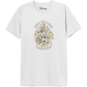 Disney Easter Mickey & Minnie Group MEDMICKTS176 T-shirt voor heren, wit, maat S, Wit, S