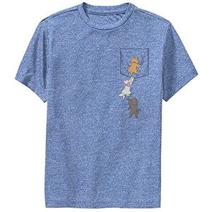 Disney Jongens Boy's Short Sleeve Classic Fit T-shirt, Heather Royal Blue, 116 cm