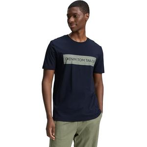 TOM TAILOR DENIM - Shirt - Navy / Grijs Gemêleerd