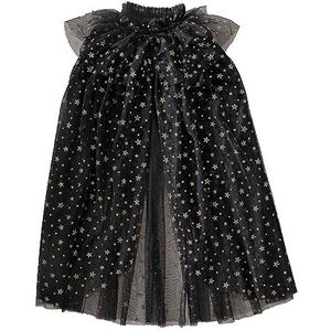 Ginger Ray Meisjes Black & Gold Star Witches Cape voor Halloween Kostuum Party