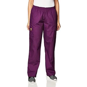 WonderWink Quebec volledig elastische cargobroek voor dames, Aubergine, L