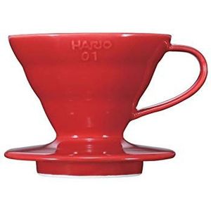 Hario Porseleinen koffiefilter V60 rood - Koffiezetapparaat - Rood