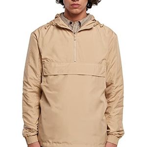 Urban Classics Basic Pullover Over Jacket Herenjas, Beige effen, XL
