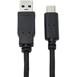 ISIUM 900043 USB-kabel 3.0 A/type-C mannelijk/mannelijk, USB-kabel, 2 m lang, overdrachtssnelheid tot 5 Gbit/s, compatibel met pc, smartphone en tablet met type C-aansluiting, zwart