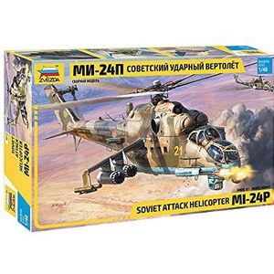 Zvezda 4812 1:48 MIL MI-24P Russ. Attack helicopter-modelbouwset, plastic bouwpakket, bouwpakket voor montage, gedetailleerde replica, ongelakt