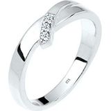 Elli Ring Verlobung Trio Diamant (0.04 ct.) 925 Silber