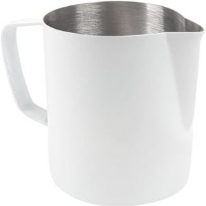 Melkkannetje zonder deksel, 600 ml, wit, roestvrij staal