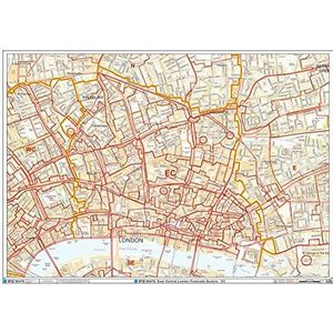 East City Londen - EC - Postcode Wandkaart - Kunststof gecoat