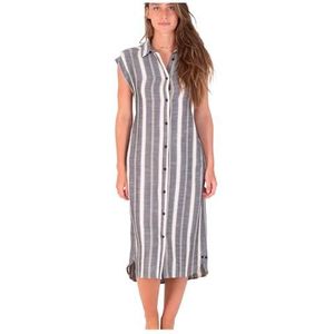 Hurley W Button Front Midi Shirt Jurk Dames