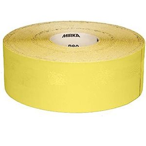 Mirka Geel schuurpapier schuurrol / 100 mm x 50 m / P60 / schuren van hardhout, zacht hout, verf, spatel, kunststof / 1 rol