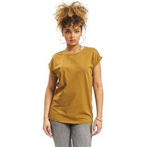 Urban Classics dames T-Shirt Ladies Extended Shoulder Tee, groef, M