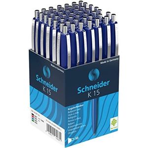Schneider 3083 K15 balpen (onuitwisbaar, lijndikte: M, schrijfkleur: blauw) 50 stuks, blauw