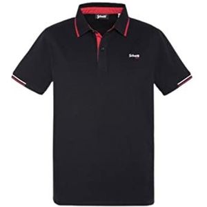Schott NYC Psdevon poloshirt voor heren, zwart., L