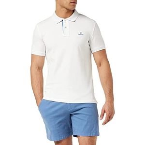 GANT Heren Rugger Poloshirt met korte mouwen, Eggshell, XL