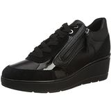 Sneakers - Effen - Leer - Met Plateau - Uitneembare Zool