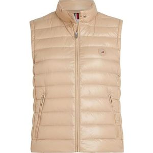 TOMMY HILFIGER - Ul Down Mock Nk Vest - Sandelhout Kaki - Dames