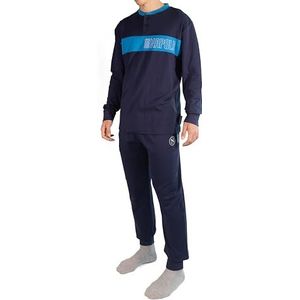 hermet Interlock pyjama voor kinderen, uniseks, voor kinderen en jongens, Blauw, 10 Jaar