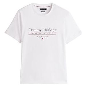 Tommy Hilfiger - T-shirt - Wit - Duurzaam Gemaakt