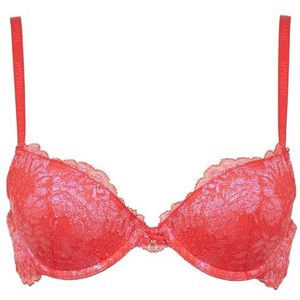 Emporio Armani Christmas Lace Push Up BH Dames, Magenta, 34 / C