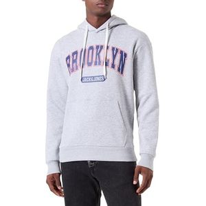 Jack & Jones JJEBRADLEY Varsity Sweat Hood STYD, lichtgrijs gem., S