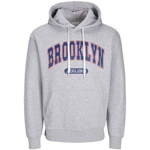 Jack & Jones JJEBRADLEY Varsity Sweat Hood STYD, lichtgrijs gem., S