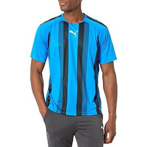 PUMA Heren Teamliga Jersey T-shirt, Electric Blue Lemonade/Black/White, L, Electric Blue Lemonade/Black/White, L
