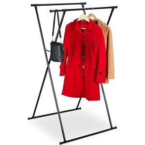 Relaxdays uitschuifbaar kledingrek - opvouwbare kledingstandaard - ijzeren garderoberek