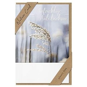 bsb - Rouwkaart met liefdevol motief - Nature Card - duurzame rouwkaarten - condoleancekaarten met envelop - bedankkaarten rouwen - kaarten voor rouw 11,5 x 17 cm
