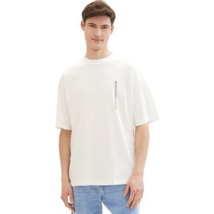TOM TAILOR Denim Heren T-shirt, 10332 - Off White, M