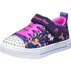Skechers 314802l Nvmt Sneaker voor meisjes, Marineblauw Textiel Multi Trim, 29 EU
