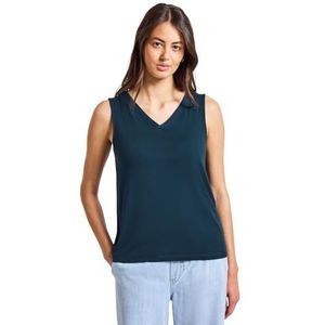 Street One Dames V-hals top, Tide Blue, 40
